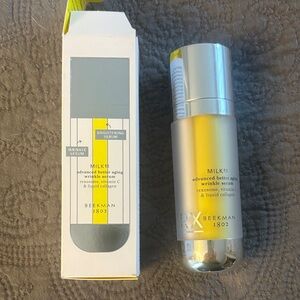 NIB Beekman 1802 Milk RX Advanced Wrinkle Serum - Silver and Yellow